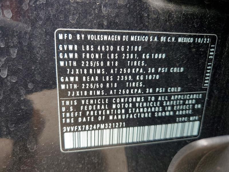 Продаж на аукціоні авто 2023 Volkswagen Taos, vin: 3VVFX7B24PM321271, номер лоту: 53138276