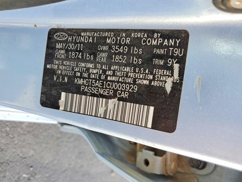 Продаж на аукціоні авто 2012 Hyundai Accent, vin: KMHCT5AE1CU003929, номер лоту: 52247396