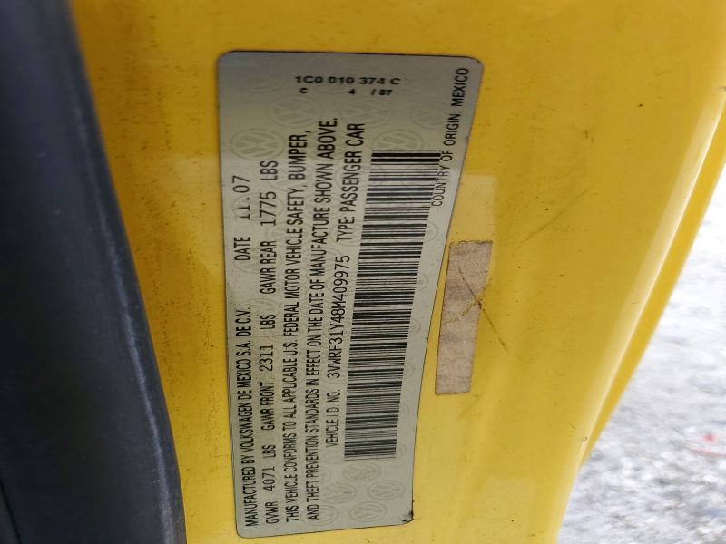 Aukcja sprzedaży 2008 Volkswagen New Beetle, vin: 3VWRF31Y48M409975, numer aukcji: 52915436