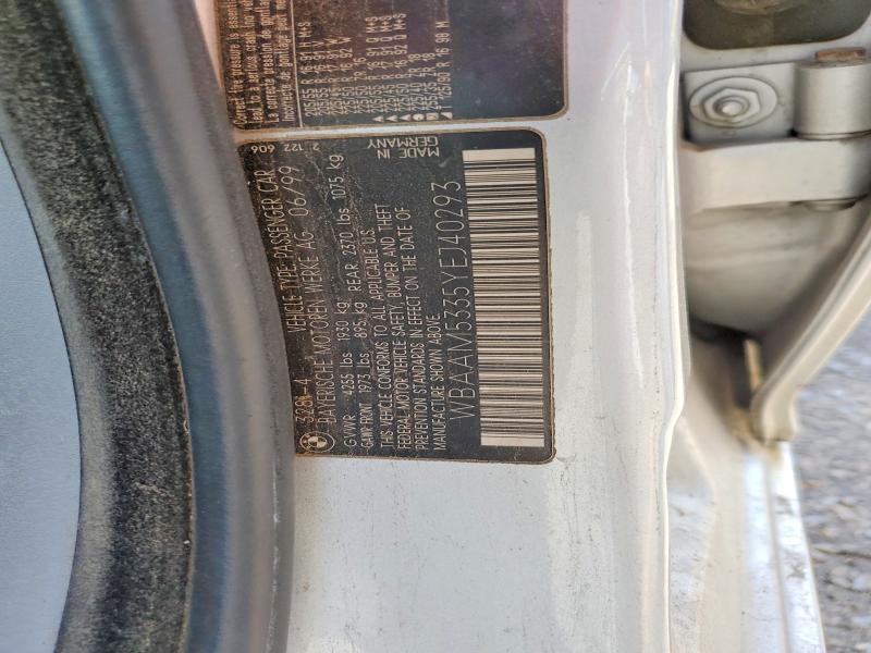 Aukcja sprzedaży 2000 Bmw 328, vin: WBAAM5335YEJ40293, numer aukcji: 54718486