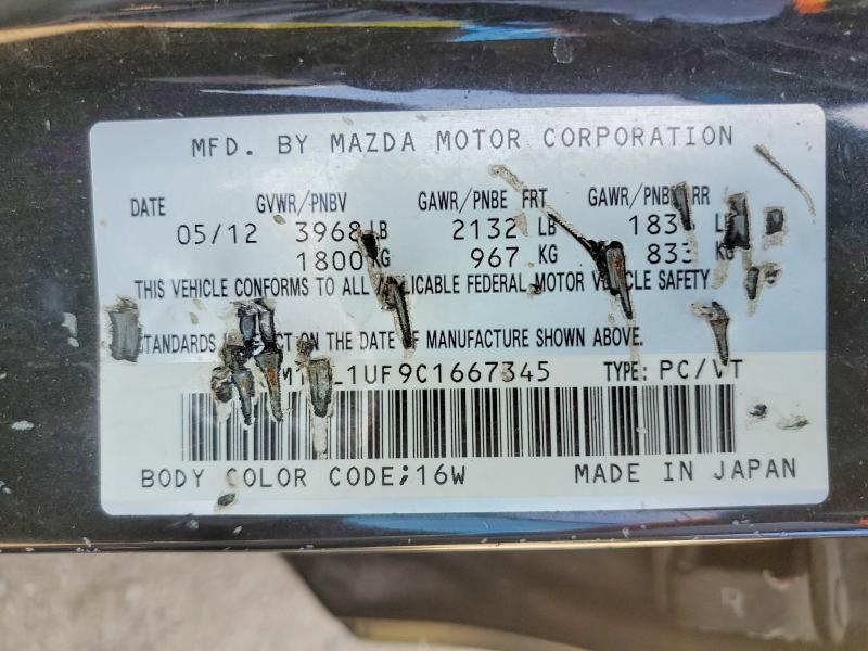 Продаж на аукціоні авто 2012 Mazda 3, vin: JM1BL1UF9C1667345, номер лоту: 55008856