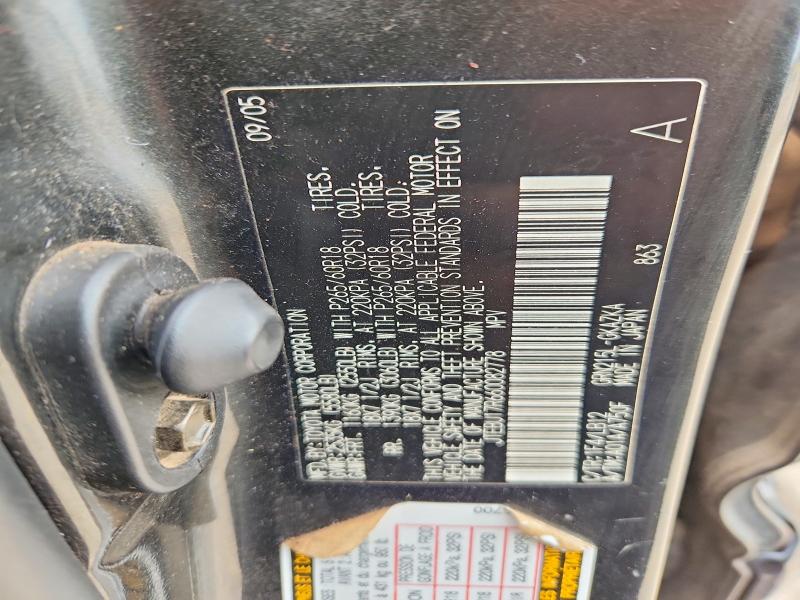 54295416 :رقم المزاد ، JTEBU17R660082778 vin ، 2006 Toyota 4runner مزاد بيع