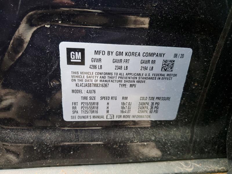 Продаж на аукціоні авто 2021 Buick Encore, vin: KL4CJASB7MB316367, номер лоту: 52999476