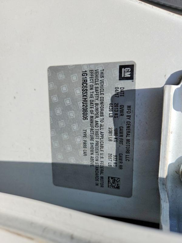 Aukcja sprzedaży 2017 Chevrolet Volt, vin: 1G1RC6S5XHU208006, numer aukcji: 53939456