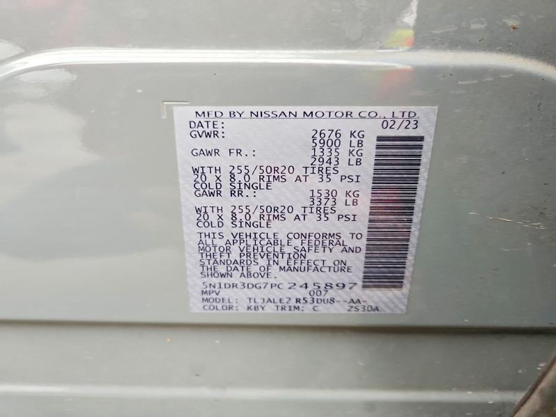 Aukcja sprzedaży 2023 Nissan Pathfinder, vin: 5N1DR3DG7PC245897, numer aukcji: 52159086