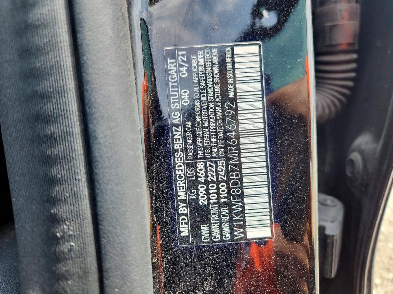Продажа на аукционе авто 2021 Mercedes-benz C, vin: W1KWF8DB7MR646792, номер лота: 53166016