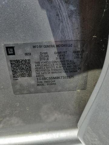 Aukcja sprzedaży 2019 Chevrolet Cruze, vin: 1G1BC5SM8K7101125, numer aukcji: 53194776