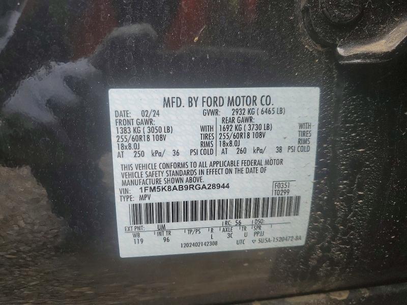 Продаж на аукціоні авто 2024 Ford Explorer, vin: 1FM5K8AB9RGA28944, номер лоту: 52681336