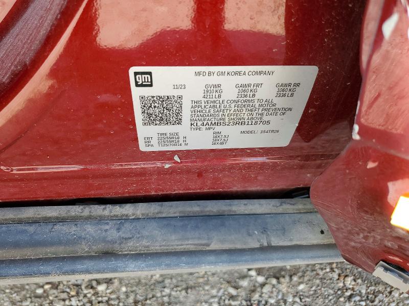 54534286 :رقم المزاد ، KL4AMBS23RB118705 vin ، 2024 Buick Encore Gx مزاد بيع