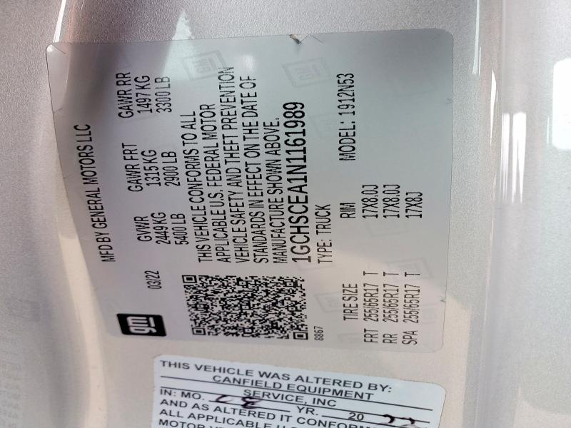 Продаж на аукціоні авто 2022 Chevrolet Colorado, vin: 1GCHSCEA1N1161989, номер лоту: 54896996