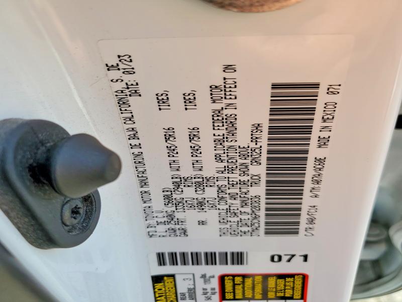 52271276 :رقم المزاد ، 3TMAZ5CN6PM203836 vin ، 2023 Toyota Tacoma مزاد بيع