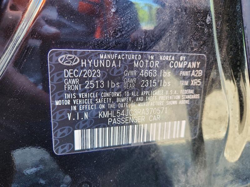 Aukcja sprzedaży 2024 Hyundai Sonata, vin: KMHL54JC3RA370571, numer aukcji: 53464496