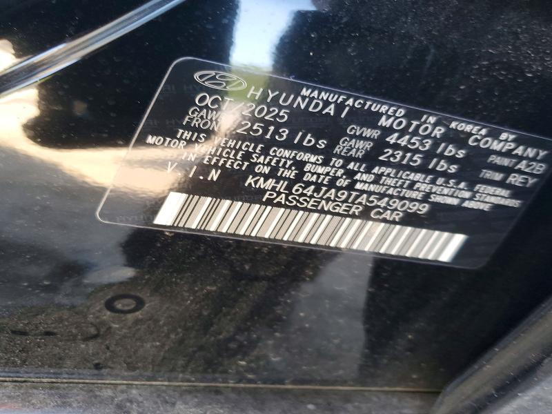Aukcja sprzedaży 2026 Hyundai Sonata, vin: KMHL64JA9TA549099, numer aukcji: 53838136
