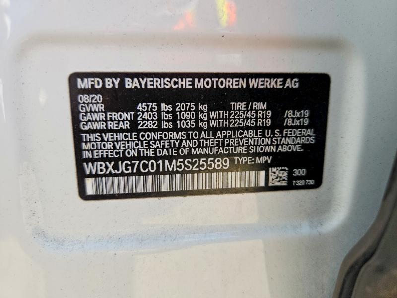 Aukcja sprzedaży 2021 Bmw X1, vin: WBXJG7C01M5S25589, numer aukcji: 53431706