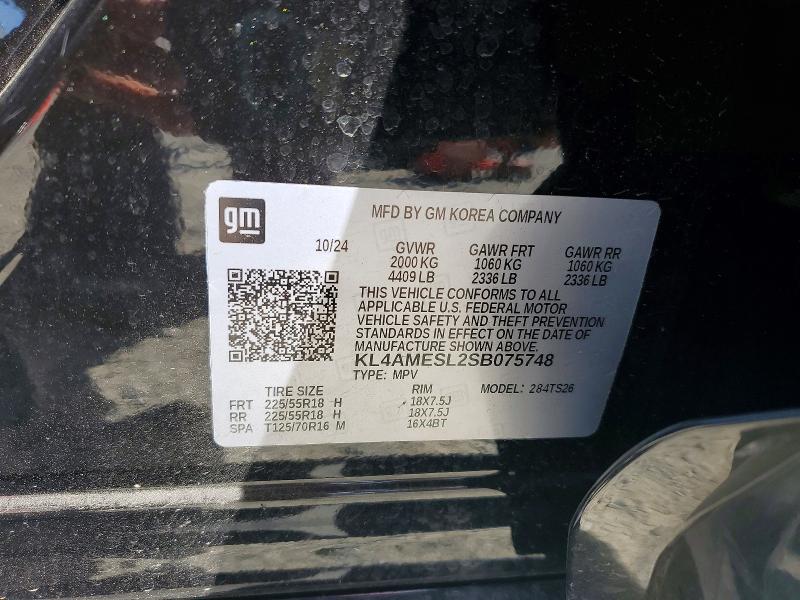2025 Buick Encore Gx მანქანა იყიდება აუქციონზე, vin: KL4AMESL2SB075748, აუქციონის ნომერი: 54890426