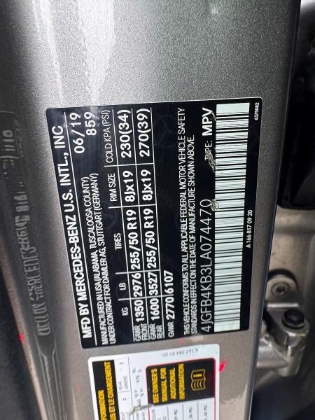 Продажа на аукционе авто 2020 Mercedes-benz Gle, vin: 4JGFB4KB3LA074470, номер лота: 53779826