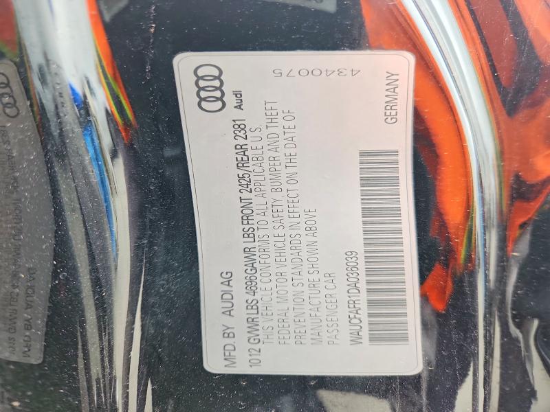 Aukcja sprzedaży 2013 Audi A5, vin: WAUCFAFR1DA036039, numer aukcji: 52889316