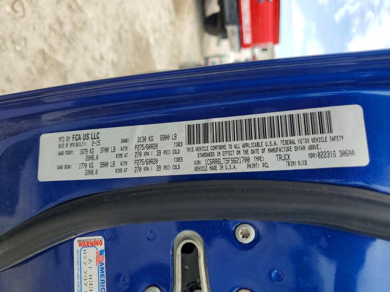 Продаж на аукціоні авто 2015 Ram 1500, vin: 1C6RR6LT5FS621700, номер лоту: 54274916