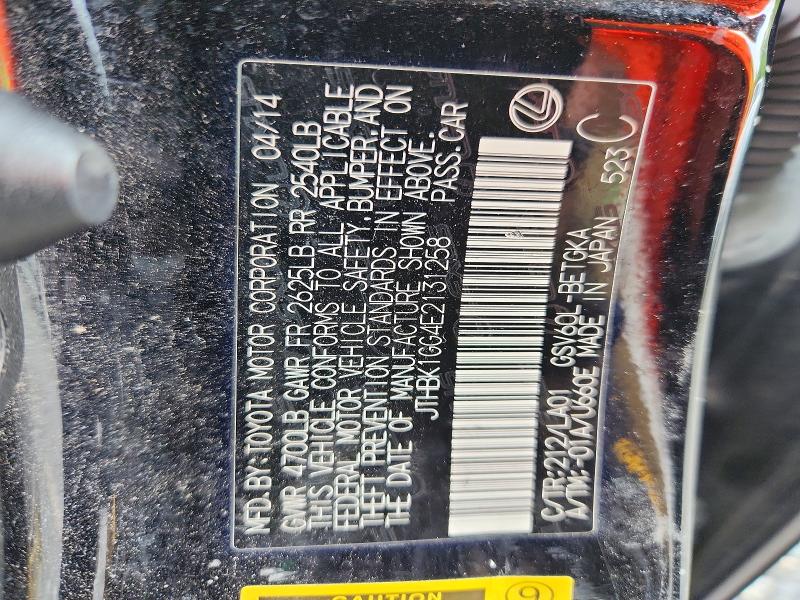 2014 Lexus Es მანქანა იყიდება აუქციონზე, vin: JTHBK1GG4E2131258, აუქციონის ნომერი: 54847836