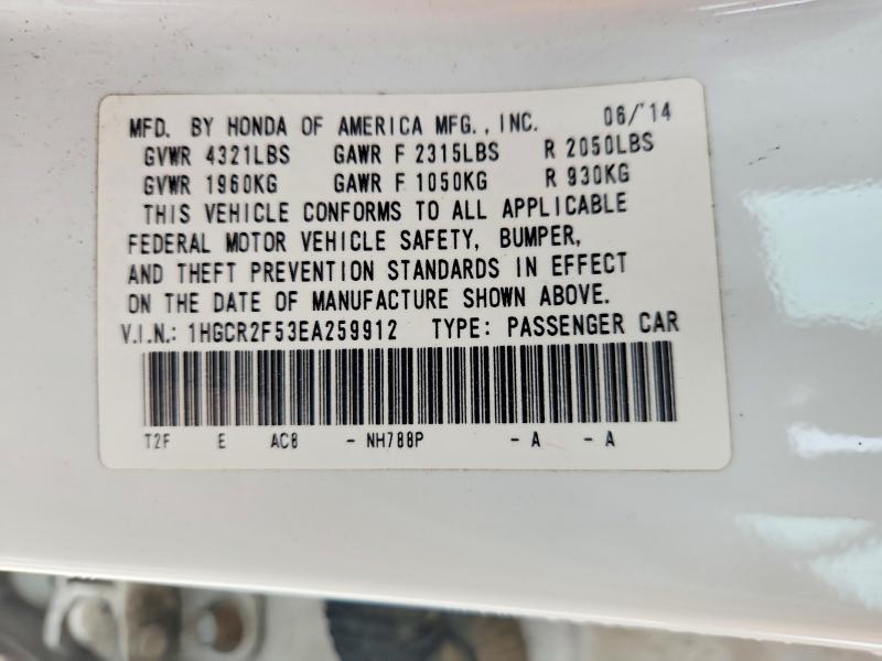 Продажа на аукционе авто 2014 Honda Accord, vin: 1HGCR2F53EA259912, номер лота: 55092956