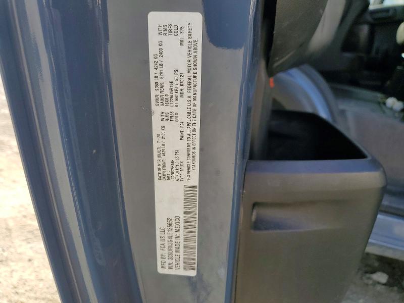 57277506 :رقم المزاد ، 3C6URVJG4LE136652 vin ، 2020 Ram Promaster 3500 مزاد بيع