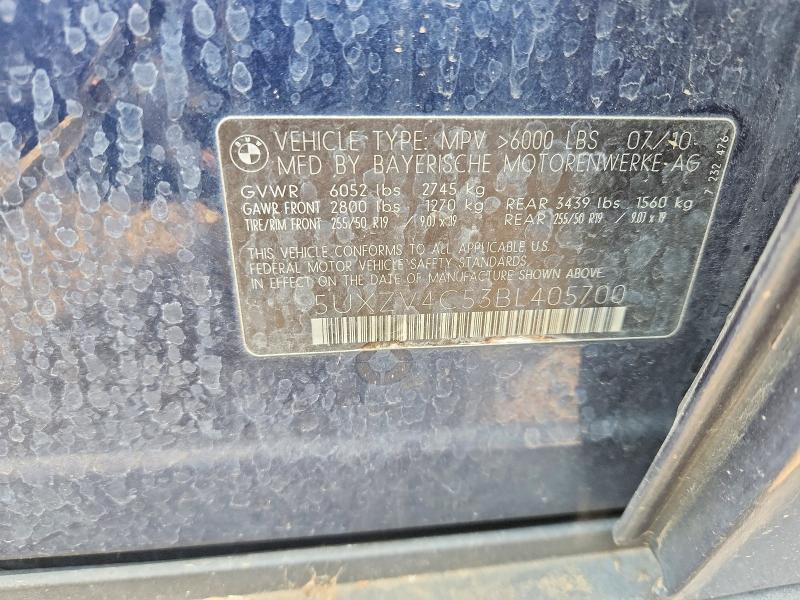 Продажа на аукционе авто 2011 Bmw X5, vin: 5UXZV4C53BL405700, номер лота: 53610016