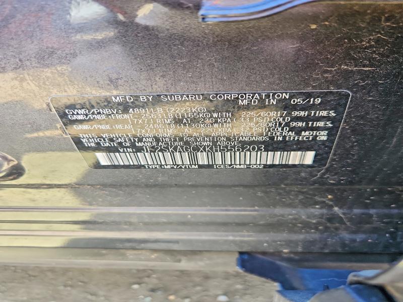 Aukcja sprzedaży 2019 Subaru Forester, vin: JF2SKAGCXKH556203, numer aukcji: 55046136