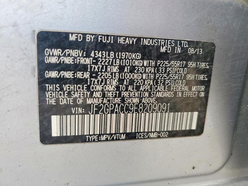 2014 Subaru Xv Crosstrek მანქანა იყიდება აუქციონზე, vin: JF2GPACC9E8209091, აუქციონის ნომერი: 53517336