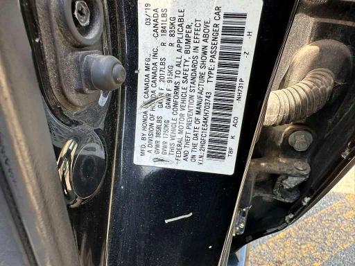 53068356 :رقم المزاد ، 2HGFC1E54KH703743 vin ، 2019 Honda Civic مزاد بيع