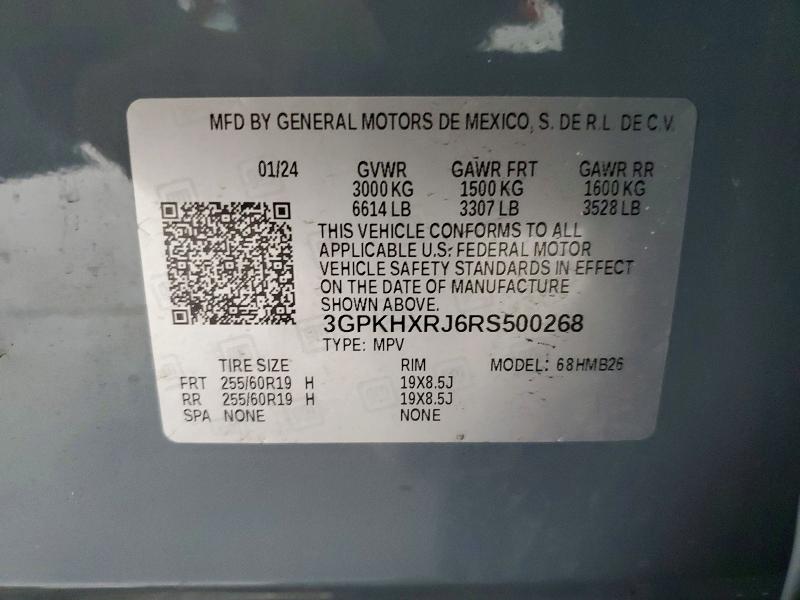54239126 :رقم المزاد ، 3GPKHXRJ6RS500268 vin ، 2024 Honda Prologue مزاد بيع