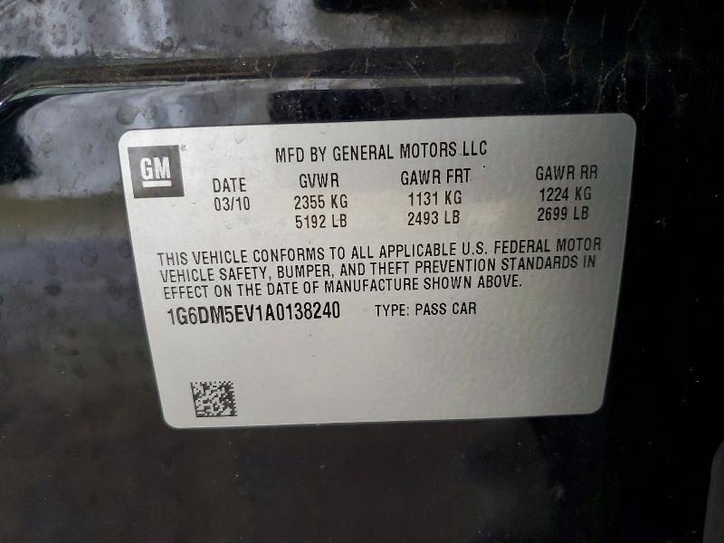 Aukcja sprzedaży 2010 Cadillac Cts, vin: 1G6DM5EV1A0138240, numer aukcji: 53381516