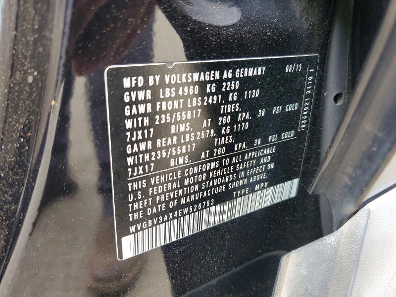Продаж на аукціоні авто 2014 Volkswagen Tiguan, vin: WVGBV3AX4EW526753, номер лоту: 55117646