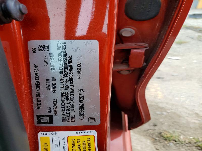 Продаж на аукціоні авто 2021 Chevrolet Spark, vin: KL8CB6SA2MC227185, номер лоту: 53904256
