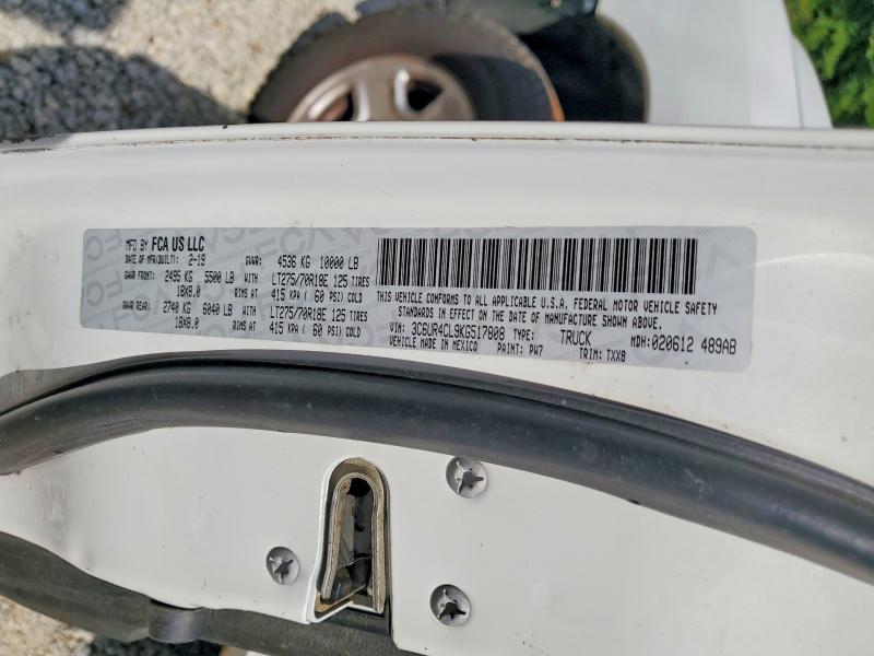 2019 Ram 2500 მანქანა იყიდება აუქციონზე, vin: 3C6UR4CL9KG517808, აუქციონის ნომერი: 53220946