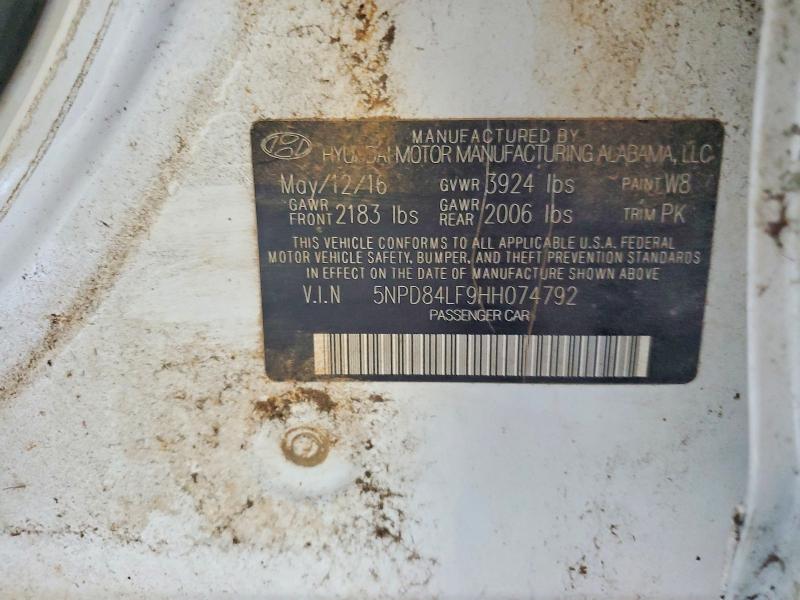 Aukcja sprzedaży 2017 Hyundai Elantra, vin: 5NPD84LF9HH074792, numer aukcji: 52294636