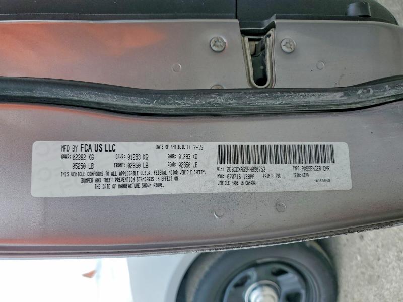 2015 Dodge Charger მანქანა იყიდება აუქციონზე, vin: 2C3CDXAG5FH890753, აუქციონის ნომერი: 53987846