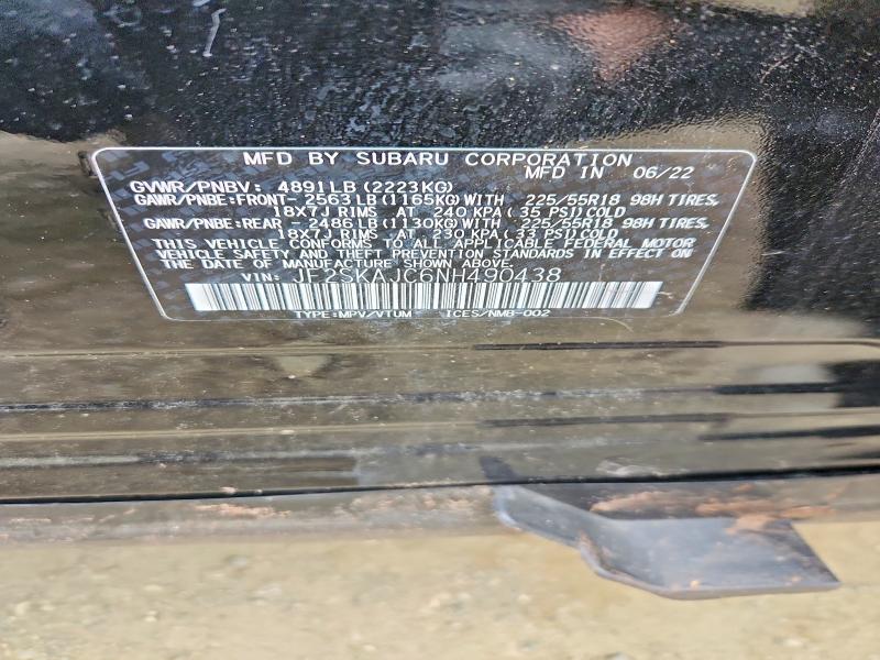 Продажа на аукционе авто 2022 Subaru Forester, vin: JF2SKAJC6NH490438, номер лота: 52594646