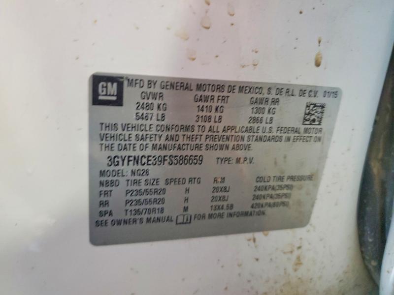 Продажа на аукционе авто 2015 Cadillac Srx, vin: 3GYFNCE39FS586659, номер лота: 55123976