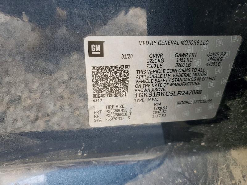 Aukcja sprzedaży 2020 Gmc Yukon, vin: 1GKS1BKC5LR247088, numer aukcji: 52383856
