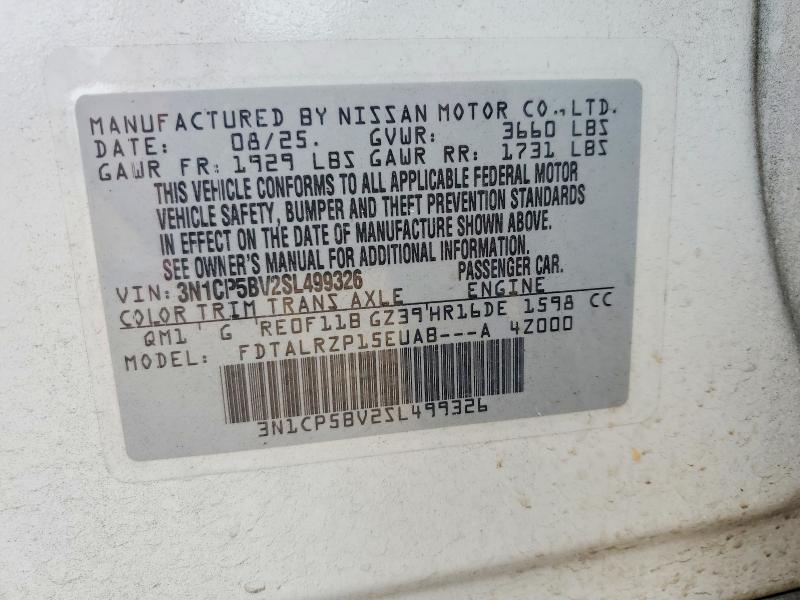 Auction sale of the 2025 Nissan Kicks Play, vin: 3N1CP5BV2SL499326, lot number: 54069096