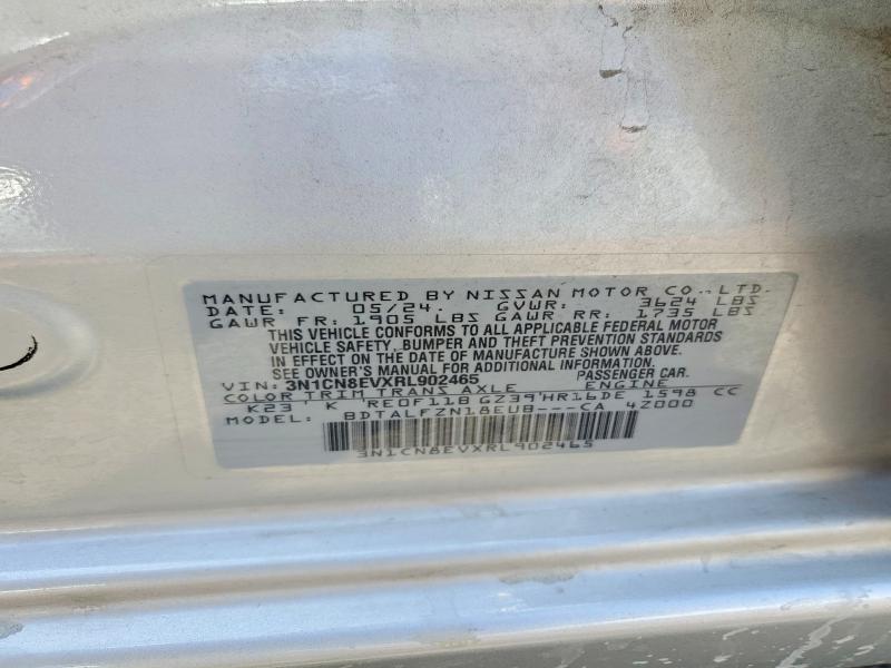 53920476 :رقم المزاد ، 3N1CN8EVXRL902465 vin ، 2024 Nissan Versa مزاد بيع