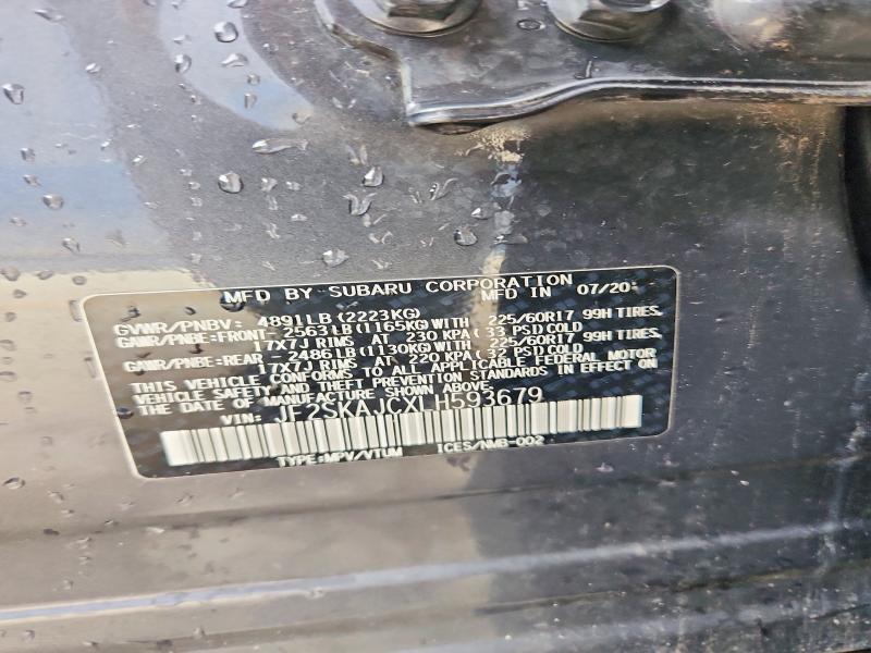 Продажа на аукционе авто 2020 Subaru Forester, vin: JF2SKAJCXLH593679, номер лота: 52471906