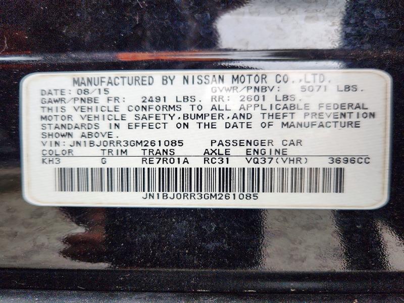 Aukcja sprzedaży 2016 Infiniti Qx50, vin: JN1BJ0RR3GM261085, numer aukcji: 52433296