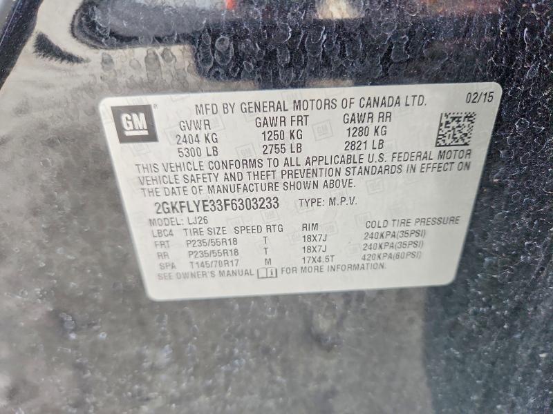 Продаж на аукціоні авто 2015 Gmc Terrain, vin: 2GKFLYE33F6303233, номер лоту: 53918226