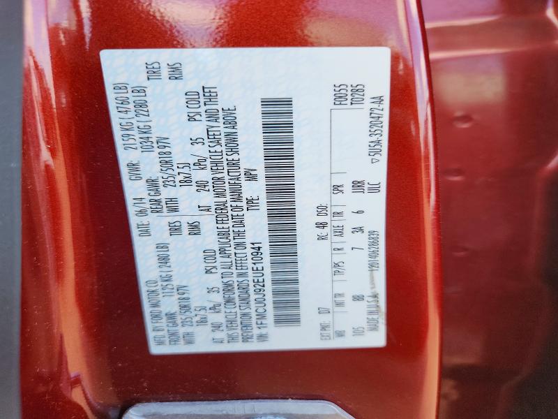 54218586 :رقم المزاد ، 1FMCU0J92EUE10941 vin ، 2014 Ford Escape مزاد بيع