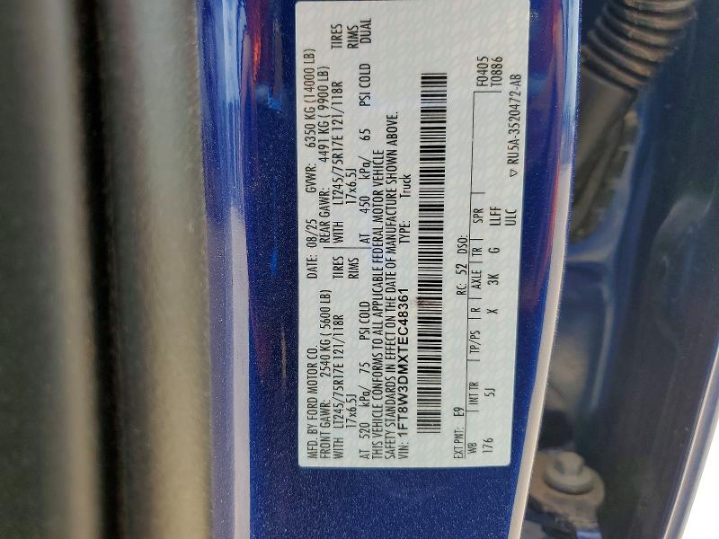 Продажа на аукционе авто 2026 Ford F350, vin: 1FT8W3DMXTEC48361, номер лота: 51797086