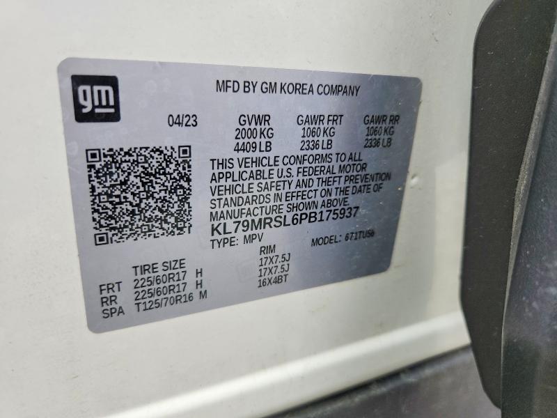Продажа на аукционе авто 2023 Chevrolet Trail Blazer, vin: KL79MRSL6PB175937, номер лота: 53921126