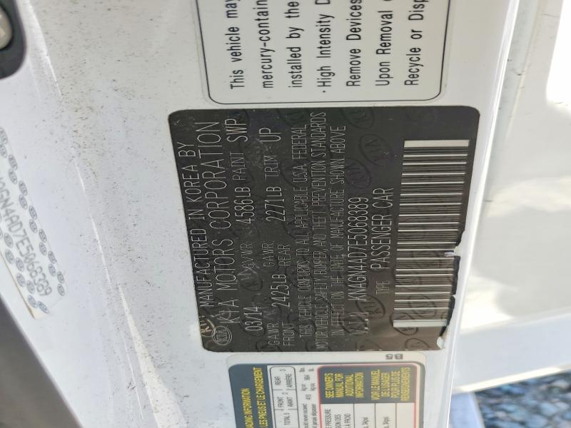 Aukcja sprzedaży 2014 Kia Optima, vin: KNAGN4AD7E5068389, numer aukcji: 52103776