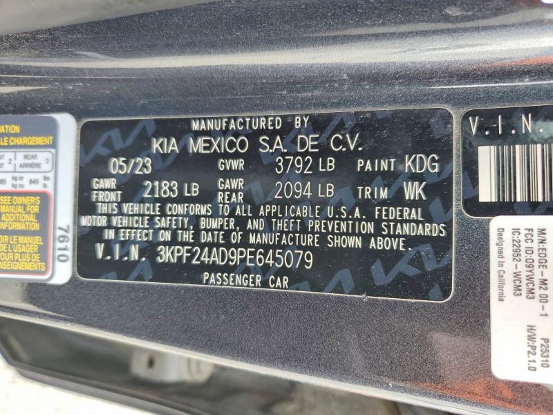 Aukcja sprzedaży 2023 Kia Forte, vin: 3KPF24AD9PE645079, numer aukcji: 53392956