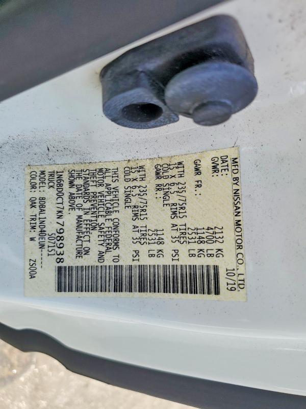 Aukcja sprzedaży 2019 Nissan Frontier, vin: 1N6BD0CT7KN798938, numer aukcji: 53973296